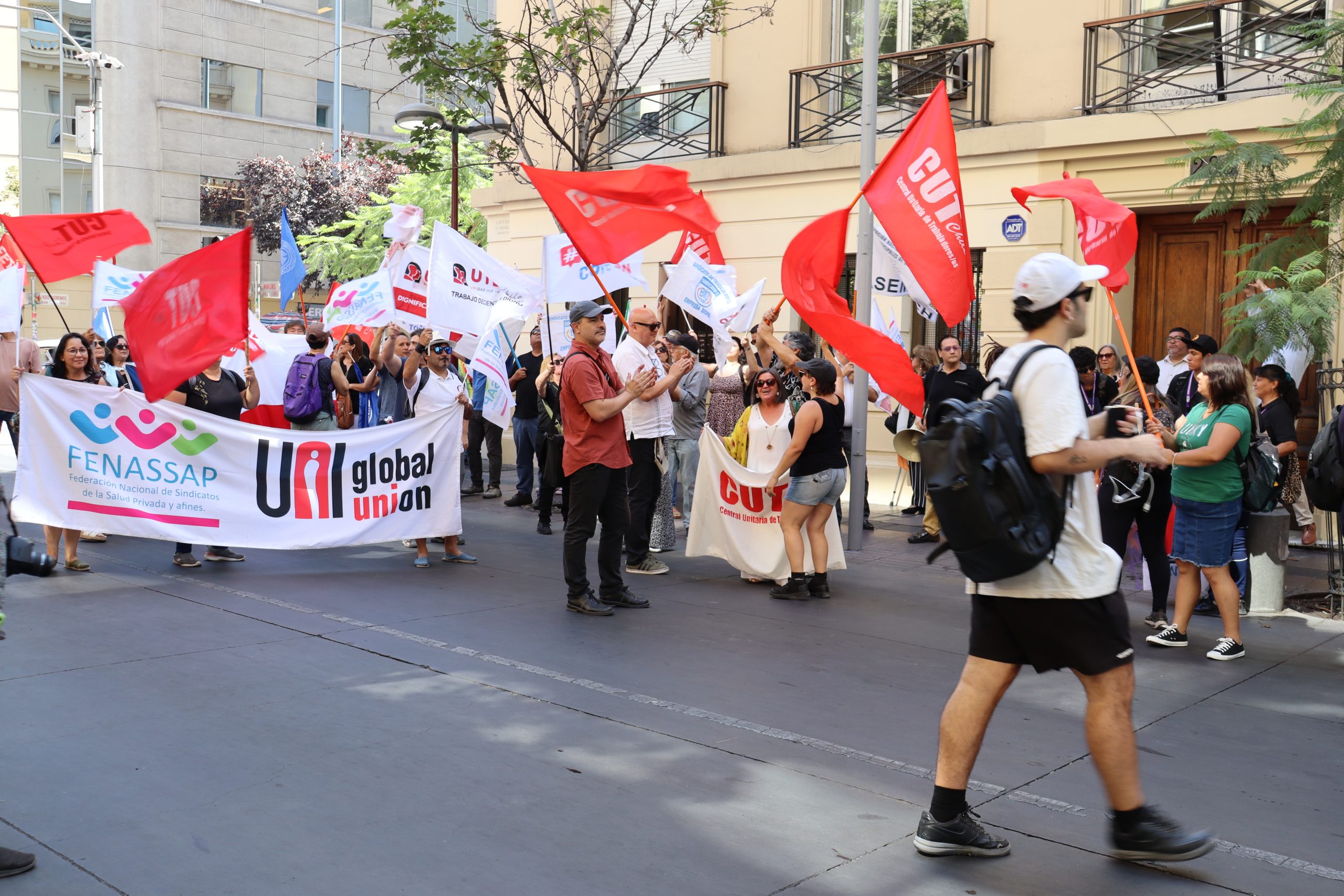 Manifestación en solidaridad con el pueblo argentino