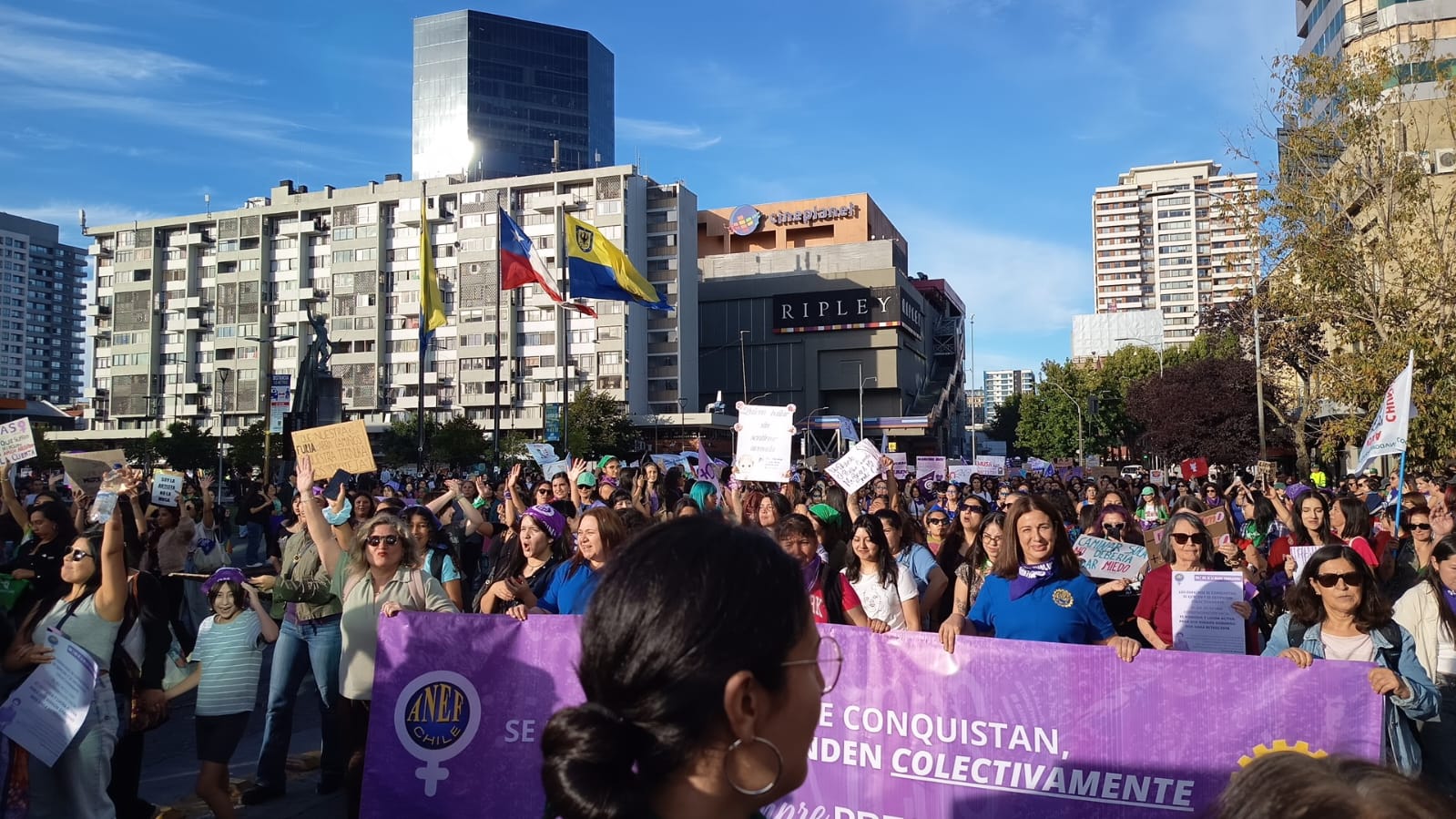 ANEF Biobío marchó este 8M enfatizando que no hay marcha atrás en los derechos adquiridos por las mujeres