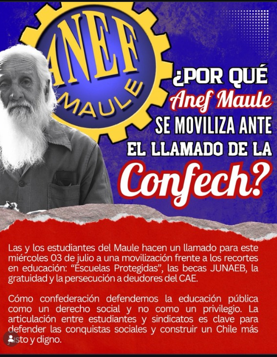 ANEF Maule se moviliza: ¡CUANDO SE RECORTA EL ESTADO, SE RECORTAN DERECHOS!